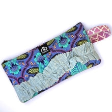 Load image into Gallery viewer, Wristlet - Purple Lotus with Ruffle