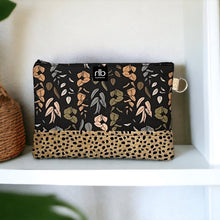 Load image into Gallery viewer, Clutch - Modern Leaves in Gray and Cheetah