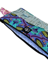 Load image into Gallery viewer, Wristlet - Purple Lotus with Ruffle