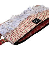 Load image into Gallery viewer, Wristlet - Red Seeded with Ruffle