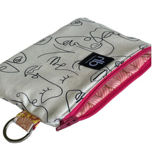 Load image into Gallery viewer, Mini Zip Clutch- Fancy Face