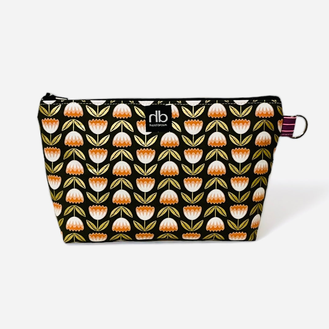 Zipper Pouch with key ring - Moody Meadow