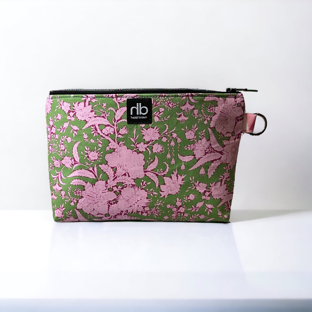 Zipper Pouch with key ring - Abloom